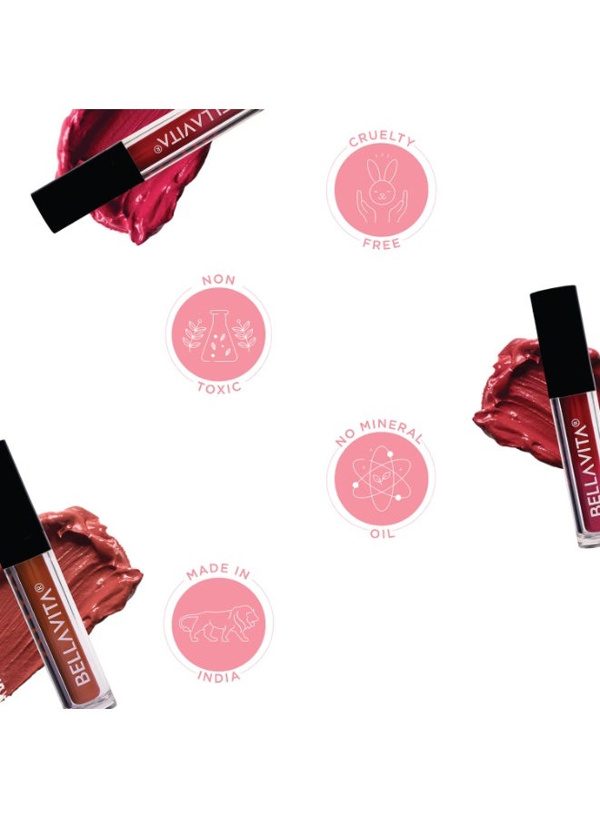 Bella Vita Organic Kiss-Proof Liquid Lipstick|3.8 Ml|18-Hr Stay|Transferproof Lipstick|Long Lasting|Ultra Matte Finish|Intense Moisturisation|Waterproof Lipsticks For Women|Mocha Madness - Image 5