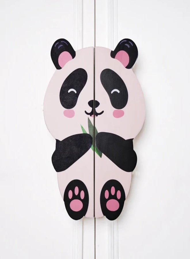 Look Mumma Panda Premium Wooden Cupboard Handle/Drawer - Handcrafted Kids Room Hardware - Image 1