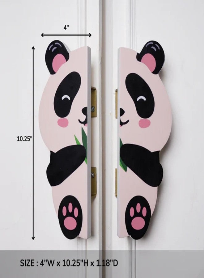 Look Mumma Panda Premium Wooden Cupboard Handle/Drawer - Handcrafted Kids Room Hardware - Image 3
