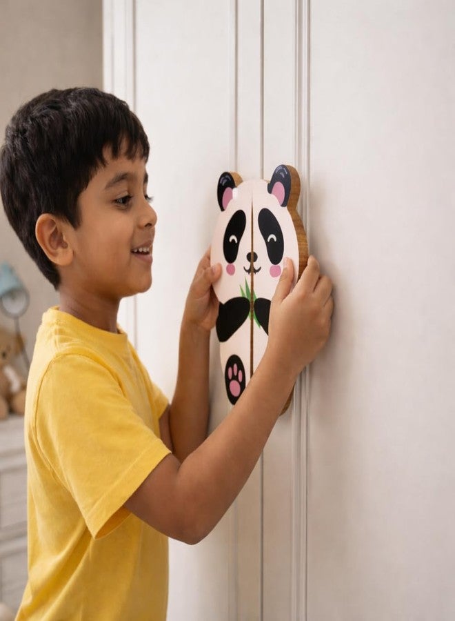 Look Mumma Panda Premium Wooden Cupboard Handle/Drawer - Handcrafted Kids Room Hardware - Image 2