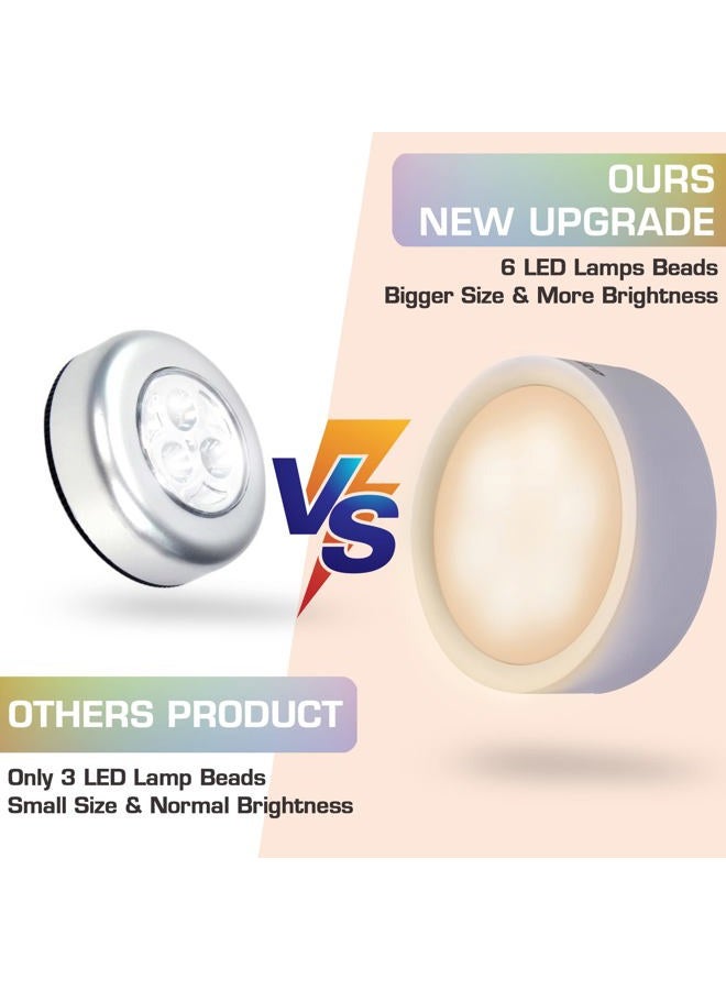 EverBrite Puck Lights with Remote Control, LED Under Cabinet Lights, Under Counter Light Battery Operated, Wireless Stick on Light, Closet Light Dimmable for Closet, Bedroom, Battery Included, 6-Pack - Image 4