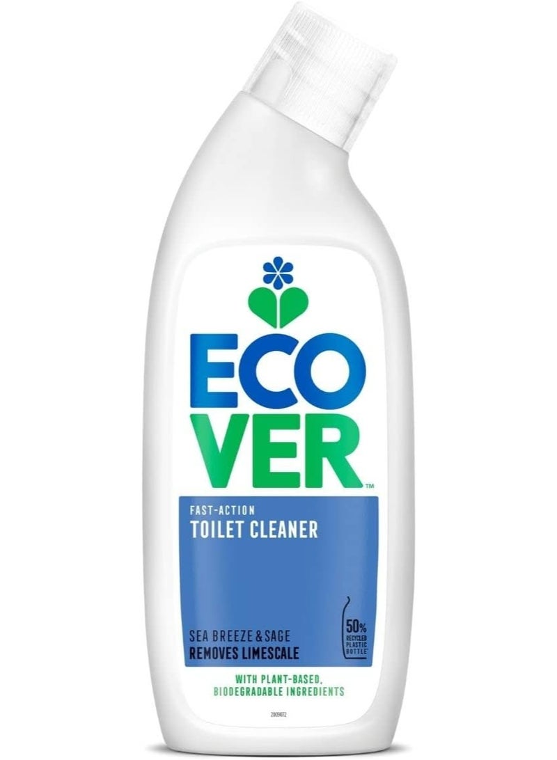 إكوفر منظف مرحاض إيكوفر لإزالة الترسبات 750 مل – نسيم البحر والميرمية، نباتي وصديق للبيئة - Image 1