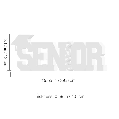 RTMISA Large Senior 2026 Sign Graduation Decorations Class of 2026 Photo Booth Props for Photoshoot, Graduation Table Centerpieces for Senior Night Decor Letter Sign Grad Party Supplies - White - Image 2