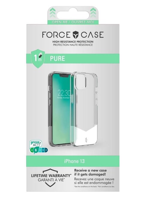 Force Case iPhone 13 PURE Reinforced Case Lifetime Warranty Transparent