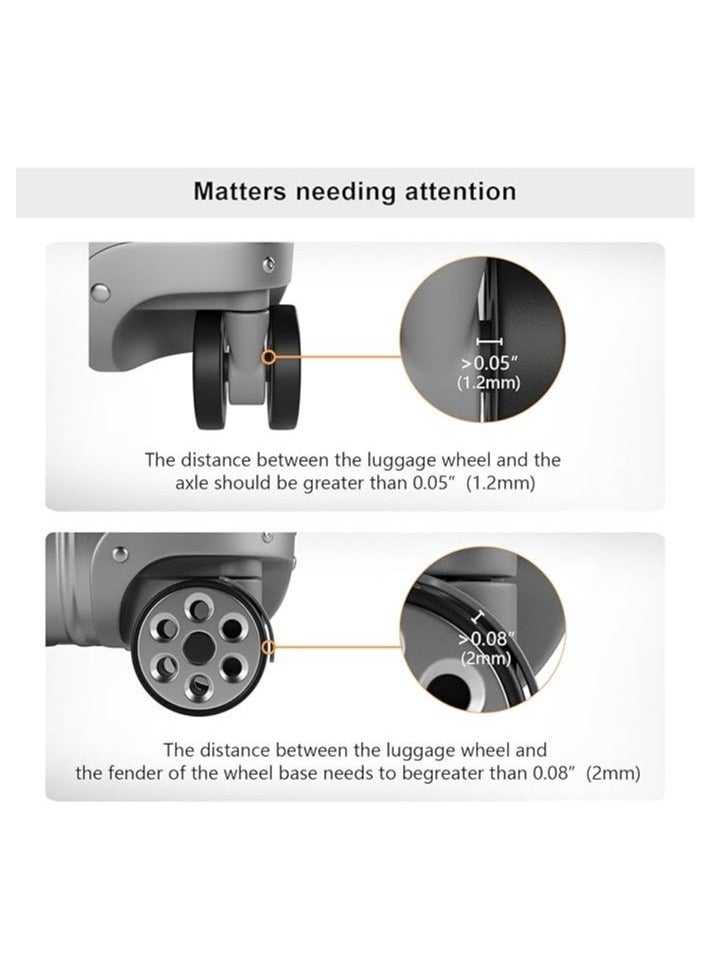 BAEKO 8PCS Luggage Wheel Covers-Carry on Luggage Suitcase Wheels Protector/Luggage Caster Cover for Most 8-Spinner Wheels Luggage Sets,Silicone Case for Suitcases Wheel/Luggage Accessories - Image 2