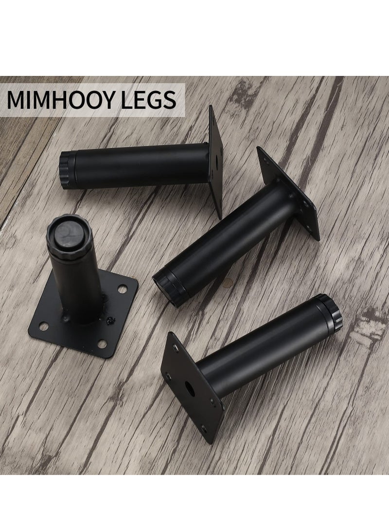 KASTWAVE 4 Pcs Furniture Legs, Metal Cabinet Legs, 1 inches/5 cm Adjustable Leveling Feet Furniture Levelers Table Feet Heavy Duty Leg Levelers for Cabinets Sofa Tables Chairs, for Sofa Table Chair Desk - Image 3