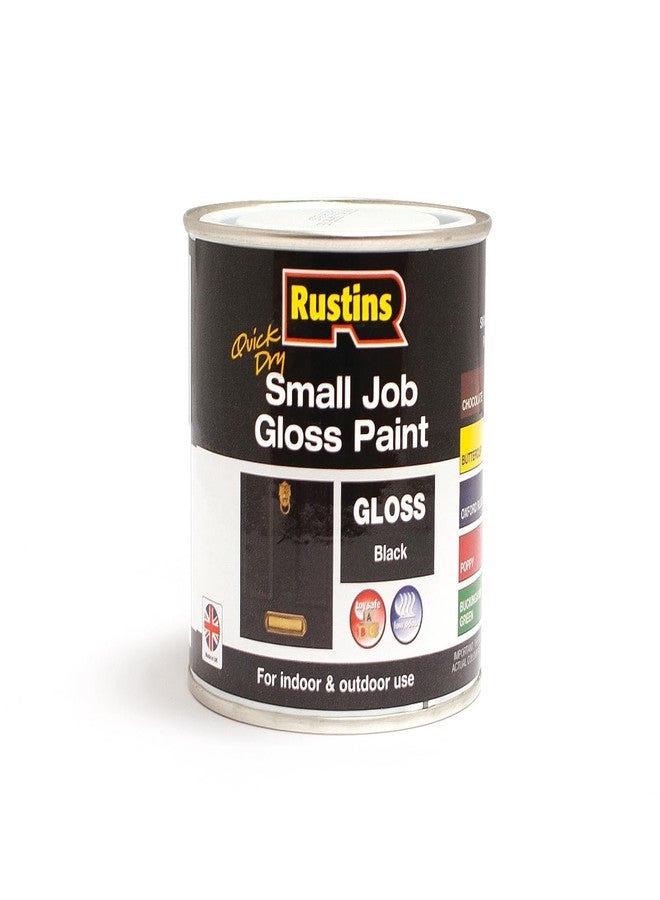 Rustins Small Job Black Gloss Paint 250ml - Image 1