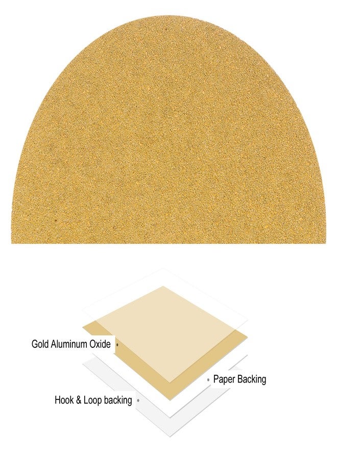 Kozelo 25pcs No Hole Sanding Discs- [ 8 Inch 40 Grit ] Round Hook and Loop Grip Sanding Pads Sheet Sandpaper for Automotive Woodworking Metal Polishing Use| Gold, Aluminum Oxide - Image 2