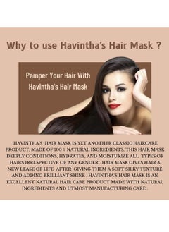 Havintha Havintha Hair Mask For Hair Fall Growth Split Ends Luster Shining Nourishment | Hair Mask for Dry and Frizzy Hair | Herbal Hair Mask & Natural Cleanser| Controls Dandruff Hair Mask - 227 Grams - Fresh  - Image 5