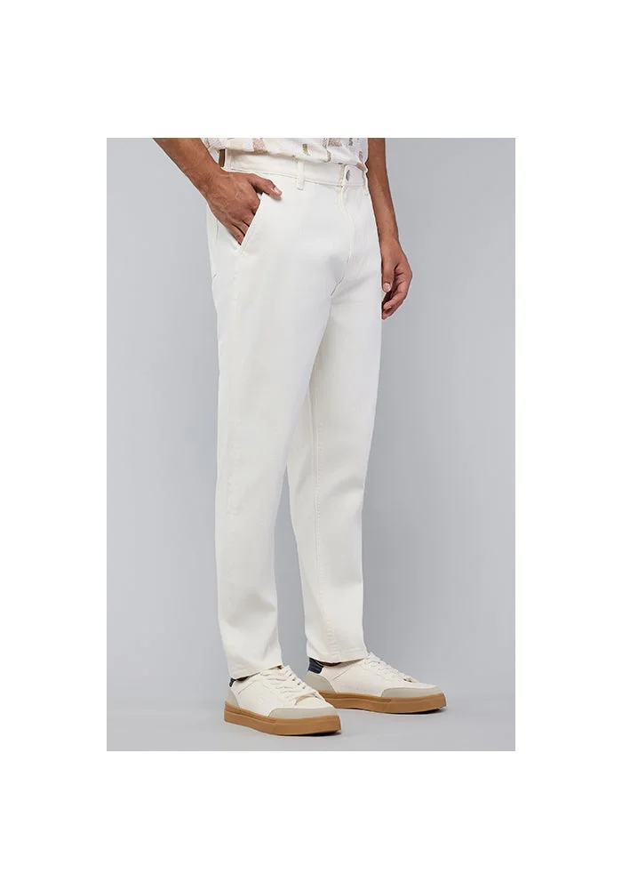 R&b  Solid Straight Fit Jeans with Button Closure for Men | Best Price UAE