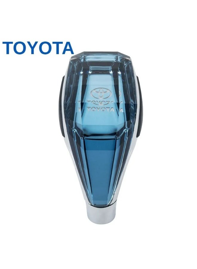 TOYOTA Blue Luxury Gear Shift Knob – Elegant and Durable Design - Image 1