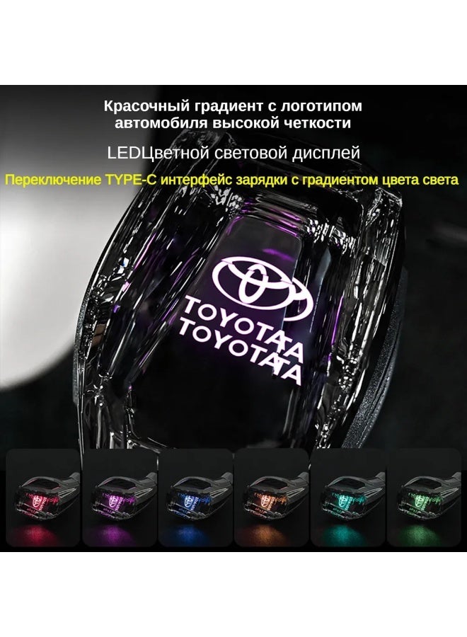 TOYOTA Blue Luxury Gear Shift Knob – Elegant and Durable Design - Image 3