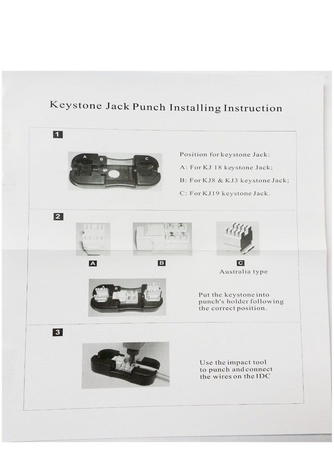 iMBAPrice Universal Cat6/Cat5e/RJ11/12 Keystone Jack Punch Down Stand - Image 2