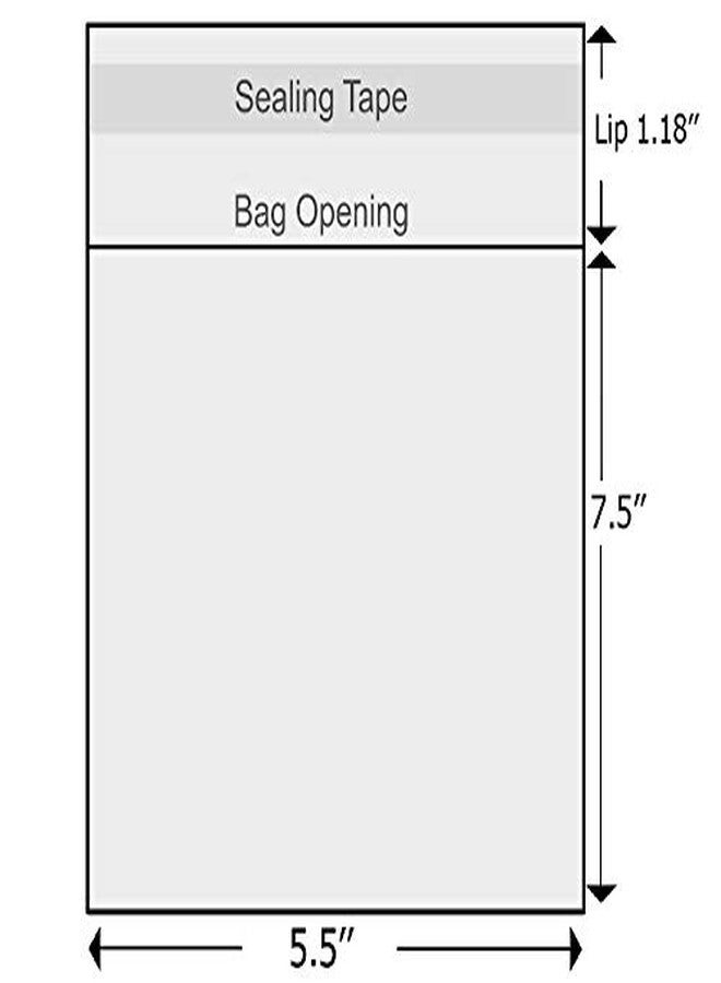 Delatanus 100Pcs 5-1/2 x 7-1/2 Inch Clear Cellophane Cello Bags,Thick Greeting Card Plastic Sleeves-Fit 5 X 7 Inch Cards with Envelope A6 A7 Photos Candy Treats 1.6-Mil - Image 2
