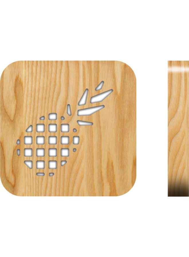 NIBEMINENT Wooden Creative Night Table Lamp Beige 19x19cm - Image 1