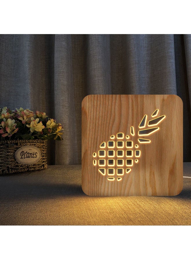 NIBEMINENT Wooden Creative Night Table Lamp Beige 19x19cm - Image 5