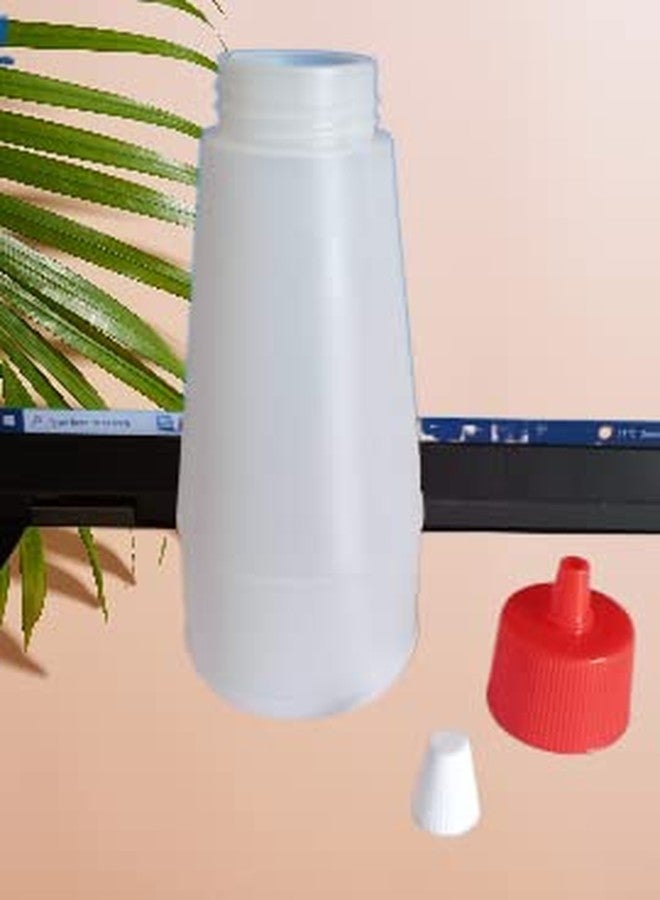 ImegaZ Reusable Squeezy Sauce Bottle, Food Grade Ketchup Bottle, Freezer Safe (400 ML, White color, Pack of 2) - Image 5