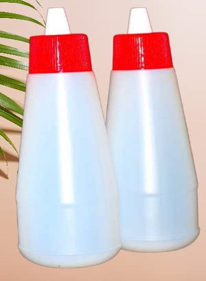 ImegaZ Reusable Squeezy Sauce Bottle, Food Grade Ketchup Bottle, Freezer Safe (400 ML, White color, Pack of 2) - Image 1