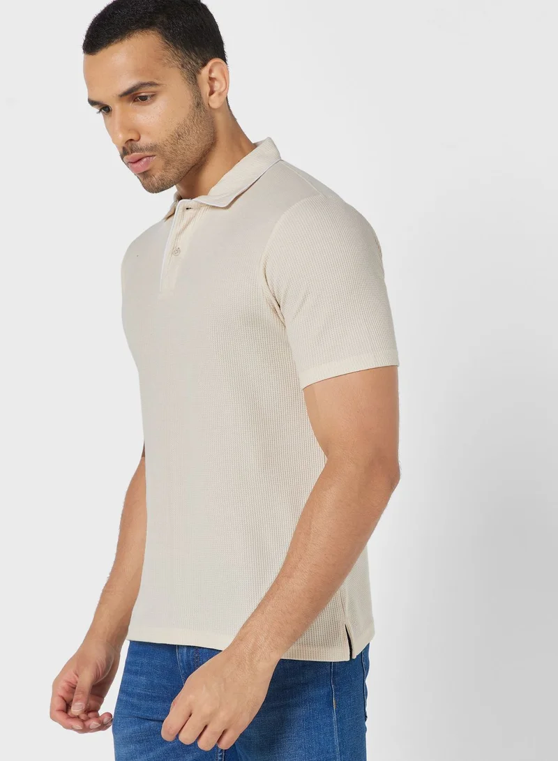 Seventy Five Waffle Polo Shirt