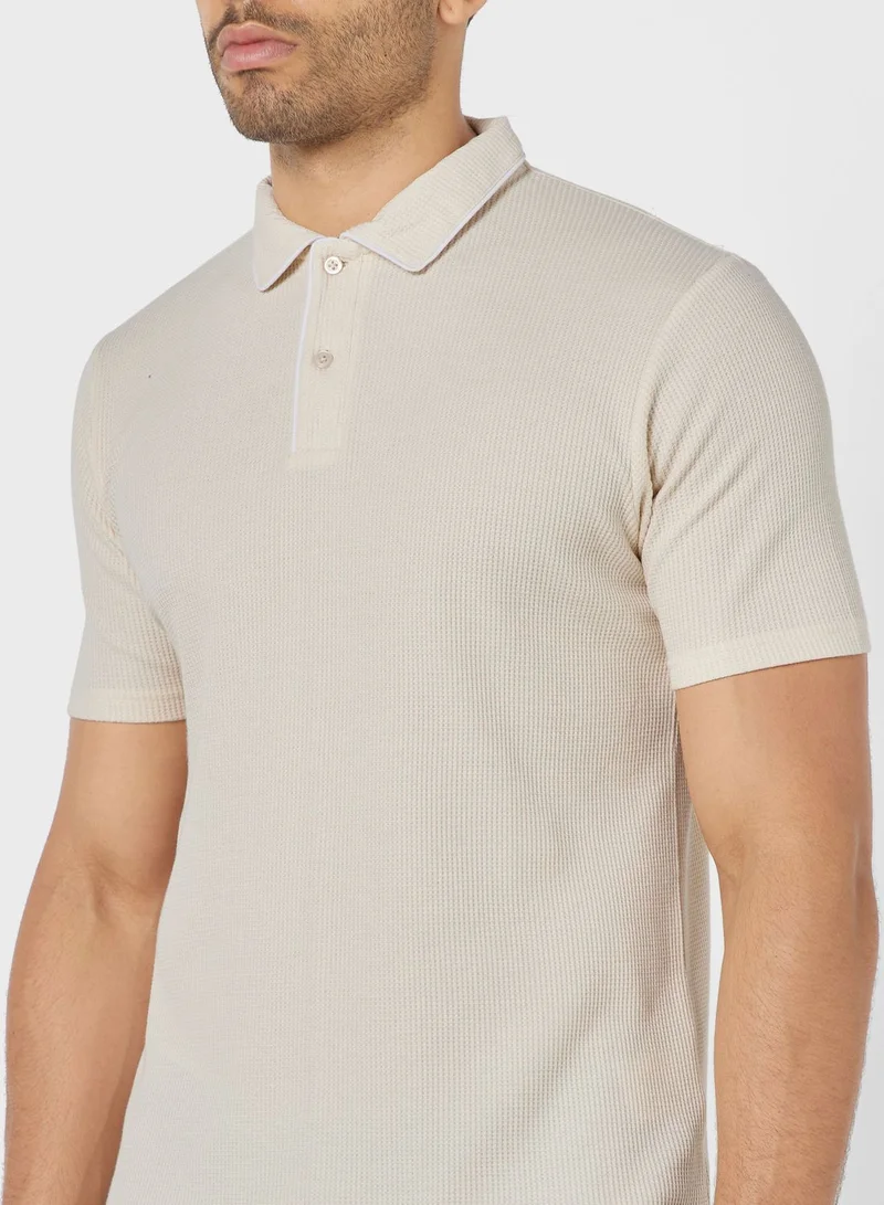 Seventy Five Waffle Polo Shirt