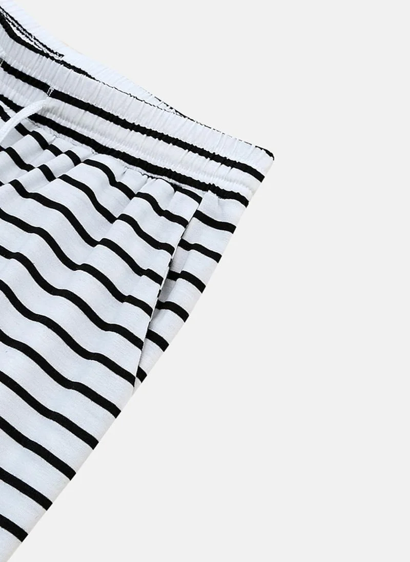 يونيكي White Striped Casual Trousers