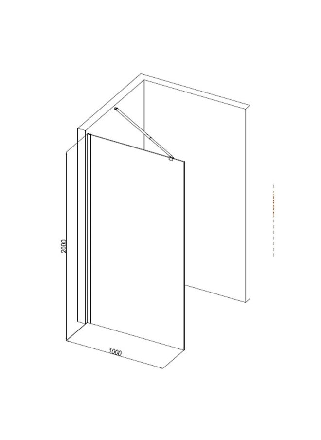 DANUBE HOME Milano Plus Bath Screen – Premium Glass Shower Screen for Bathtubs, Space-Saving Design, Easy to Install, Modern Bathroom Partition, Durable & Stylish Shower Enclosure L 100 X H 200  - Image 2