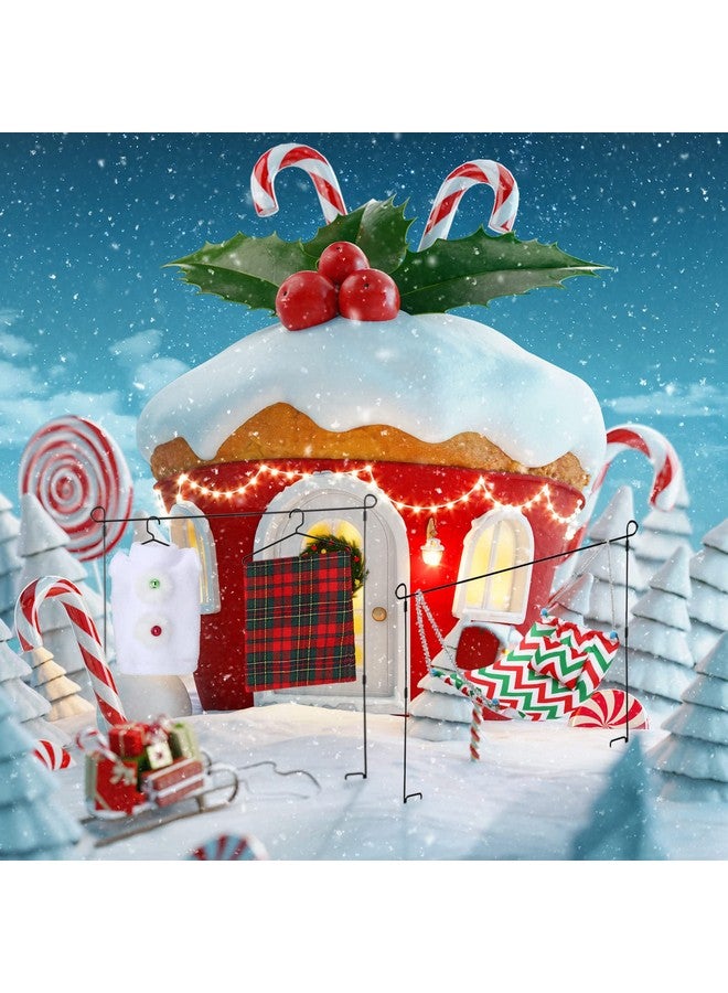 اوريهير مجموعة إكسسوارات دمية قزم عيد الميلاد من Aoriher مكونة من 10 قطع تتضمن مجموعة ملابس دمية قزم وحقيبة نوم للدمية ورداء حمام ومئزر وقبعة طاهٍ وأرجوحة وقناع دمية قزم لعيد الميلاد وأزياء دمية قزم (غزال) - Image 4