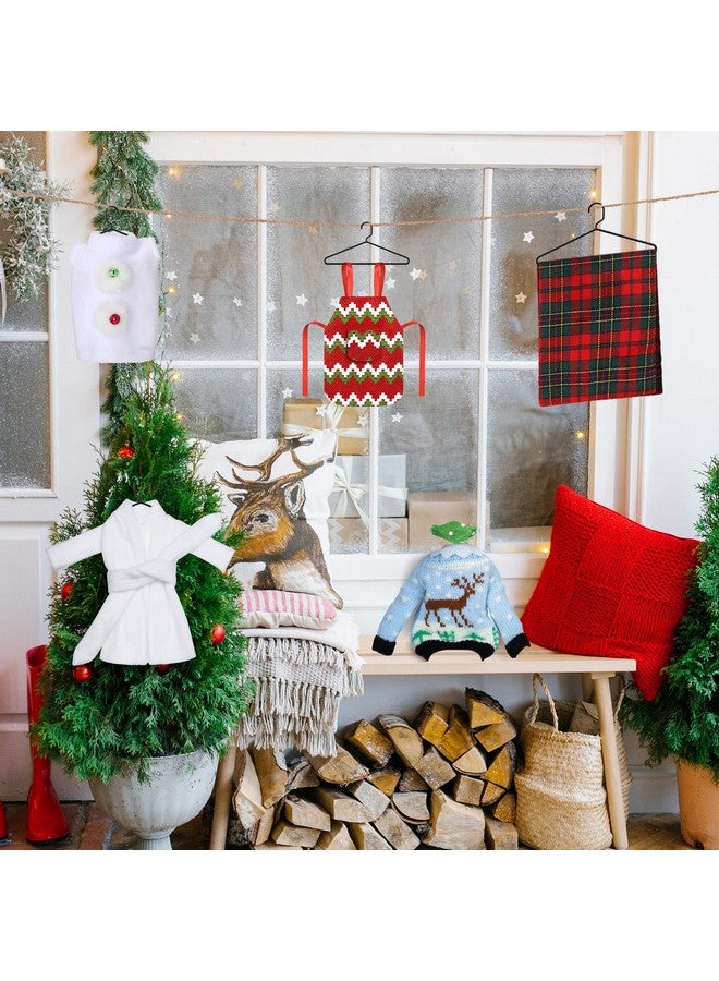 اوريهير مجموعة إكسسوارات دمية قزم عيد الميلاد من Aoriher مكونة من 10 قطع تتضمن مجموعة ملابس دمية قزم وحقيبة نوم للدمية ورداء حمام ومئزر وقبعة طاهٍ وأرجوحة وقناع دمية قزم لعيد الميلاد وأزياء دمية قزم (غزال) - Image 2