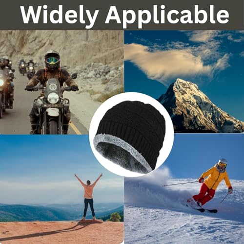PulGos 2-in-1 Woolen Cap & Neck Warmer Combo Set for Men & Women | Soft, Warm & Stylish Thermal Wear | Lightweight, Breathable & Windproof | Perfect for Cold Weather & Outdoor Use - Black & Grey - Image 4
