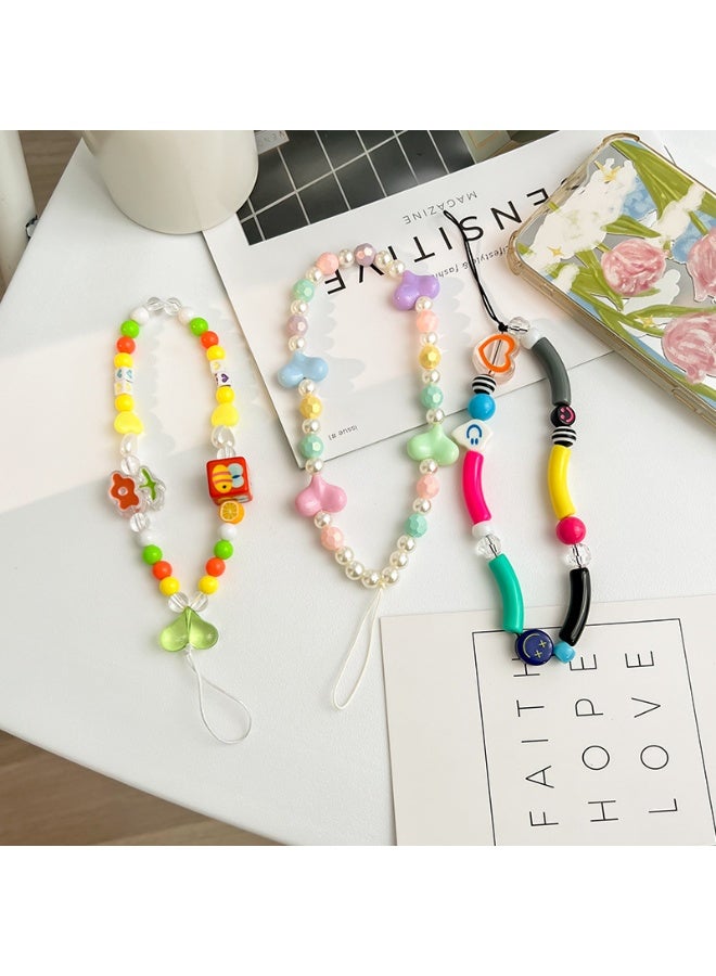 NIBEMINENT Phone Charm/ Chain Strap for Women Girls, Slightly Sweet And Delicate Cell Phone Case Lanyard Wrist Strap - Image 2