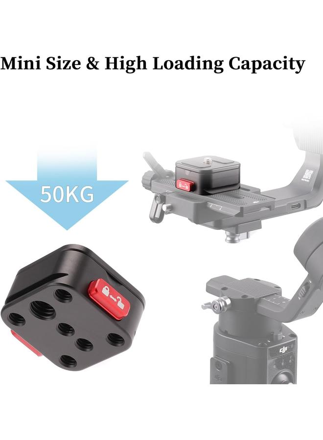 Claw Quick Release Plate Kit, Camera Tripod Mount QR Plate and Rapid Connect Clamp Adapter for DSLR/Mirrorless Cameras, Tripod, Monopod, Slider, Handheld Gimbal, Stabilizer, Ball Head - Image 3