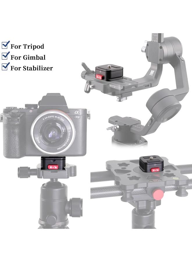 Claw Quick Release Plate Kit, Camera Tripod Mount QR Plate and Rapid Connect Clamp Adapter for DSLR/Mirrorless Cameras, Tripod, Monopod, Slider, Handheld Gimbal, Stabilizer, Ball Head - Image 4