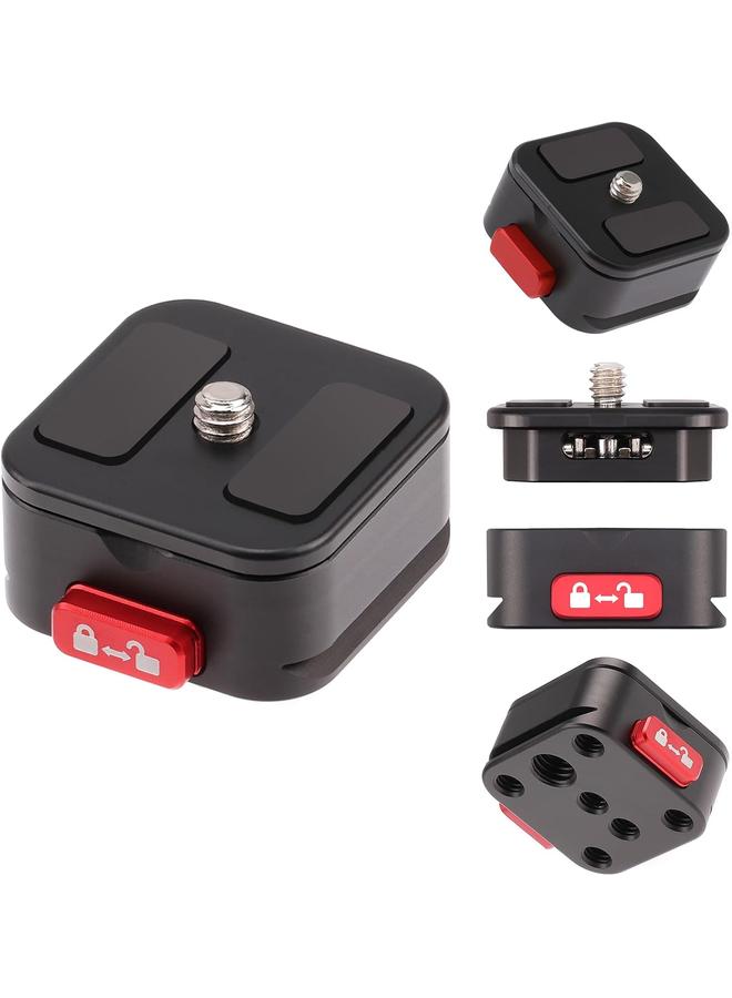 Claw Quick Release Plate Kit, Camera Tripod Mount QR Plate and Rapid Connect Clamp Adapter for DSLR/Mirrorless Cameras, Tripod, Monopod, Slider, Handheld Gimbal, Stabilizer, Ball Head - Image 1