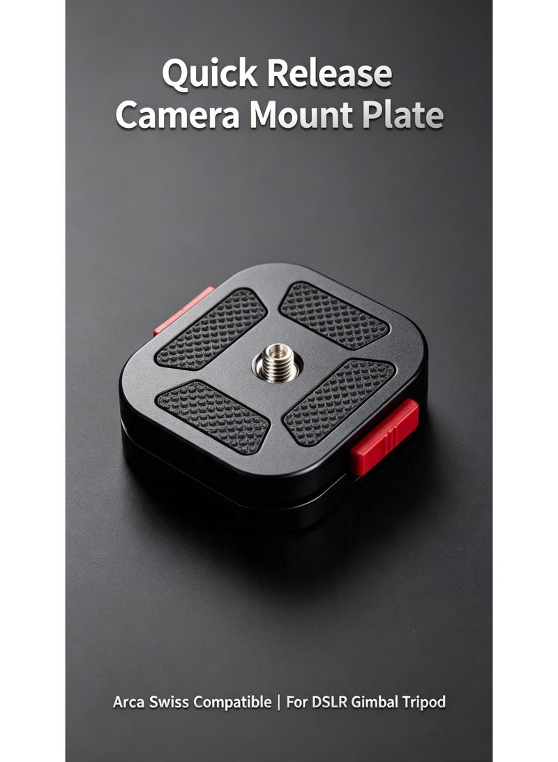 HPMY Quick Release Plate, Camera Tripod Mount Arca Swiss QR Plate Fast Claw Clamp Compatible with Canon Sony Nikon Pentax DSLR/SLR/Zhiyun/Feiyu/DJI/Moza Stabilizer, Tripod Slider Gimbal - Image 3