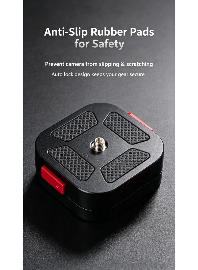 HPMY Quick Release Plate, Camera Tripod Mount Arca Swiss QR Plate Fast Claw Clamp Compatible with Canon Sony Nikon Pentax DSLR/SLR/Zhiyun/Feiyu/DJI/Moza Stabilizer, Tripod Slider Gimbal - Image 1