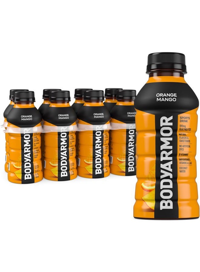BODYARMOR Sports Drink Sports Beverage, Orange Mango, Coconut Water Hydration, Natural Flavors With Vitamins, Potassium-Packed Electrolytes, Perfect For Athletes, 12 Fl Oz (Pack of 8) - Image 1