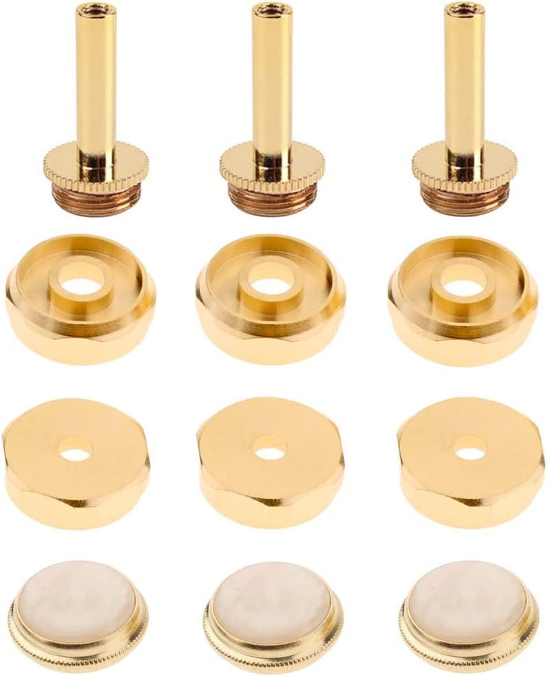 TUOREN Trumpet Valve System Replacement Parts Set of 24pcs - Gold - Image 2