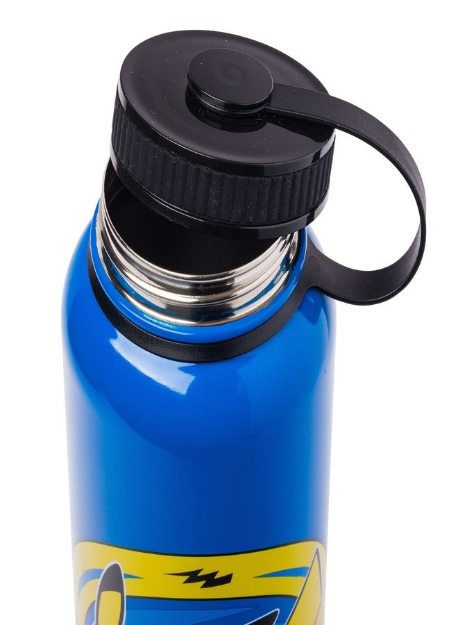 سيلفر بوفالو زجاجة مياه من الفولاذ المقاوم للصدأ بتصميم بوكيمون بيكاتشو البرقي من سيلفر بافالو، بغطاء قابل للفتح واللف، سعة 42 أونصة - Image 2