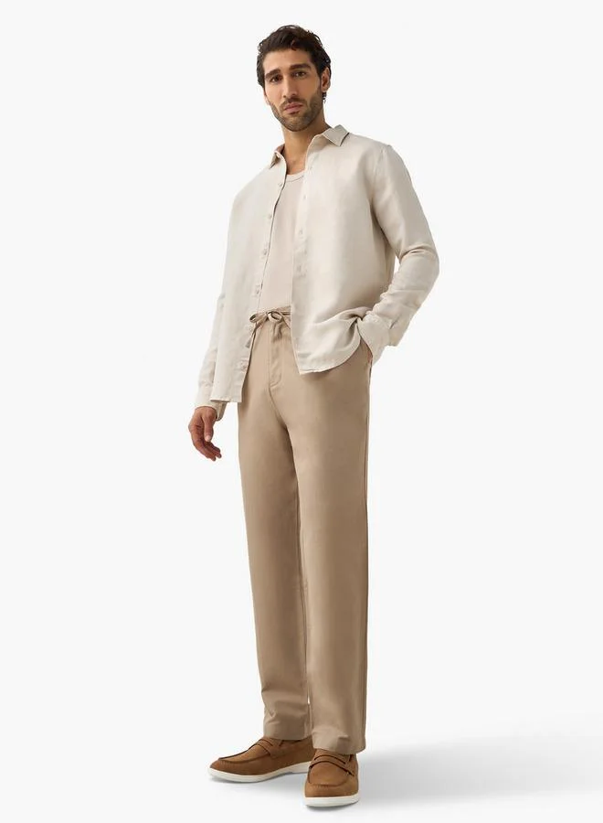 Splash FAV Relaxed Fit Linen Blend Flexi Waist Pants