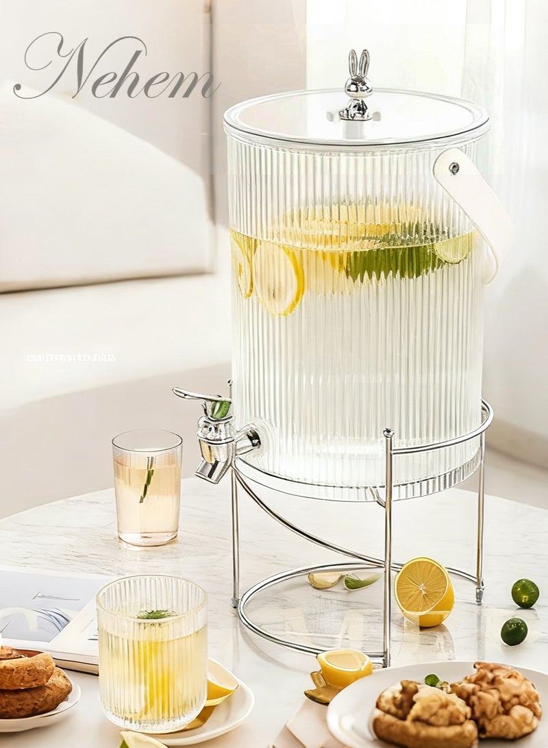 نيم موزع مشروبات ٥ لتر + ٣.٥ لتر (٢ قطعة / 2 قطع) - جك عصير مع صنبور للعصائر الطازجة والمشروبات الباردة | خفيف ومحمول للنزهات، التخييم، الحفلات والمنزل - Image 3