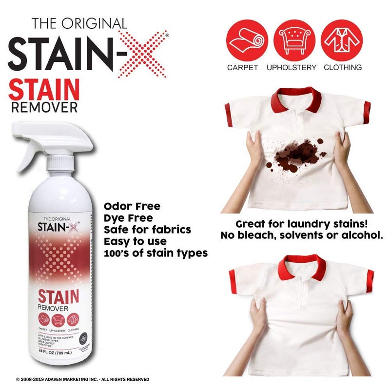 STAIN-X Stain Remover - Multi-Purpose Stain Remover for Carpet, Upholstery and Clothing - 24 Ounce - Image 2