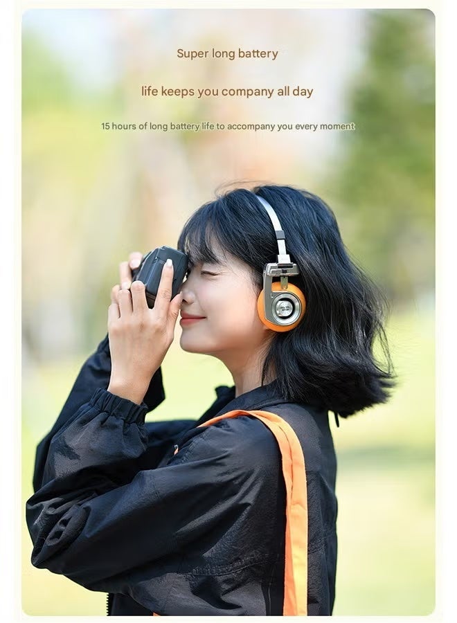 WhatPlus Retro III R3 Wireless Bluetooth Headphones HIFI Wireless Foldable Noise Canceling Headphone - Image 4