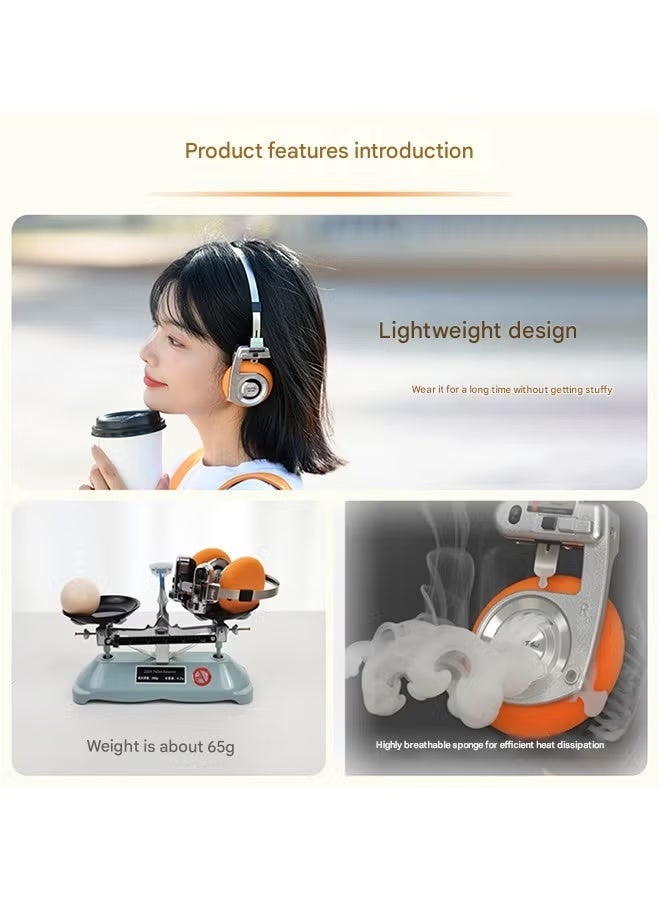 WhatPlus Retro III R3 Wireless Bluetooth Headphones HIFI Wireless Foldable Noise Canceling Headphone - Image 5