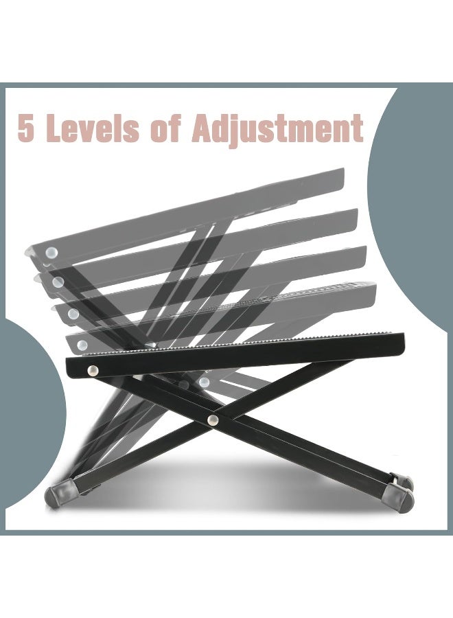 EastRock Guitar Footstool, Adjustable Metal Guitar Footrest with Anti-Slip Rubber Pad, Foldable Guitar Foot Stand for Classical/Acoustic/Electric Guitar - Image 4