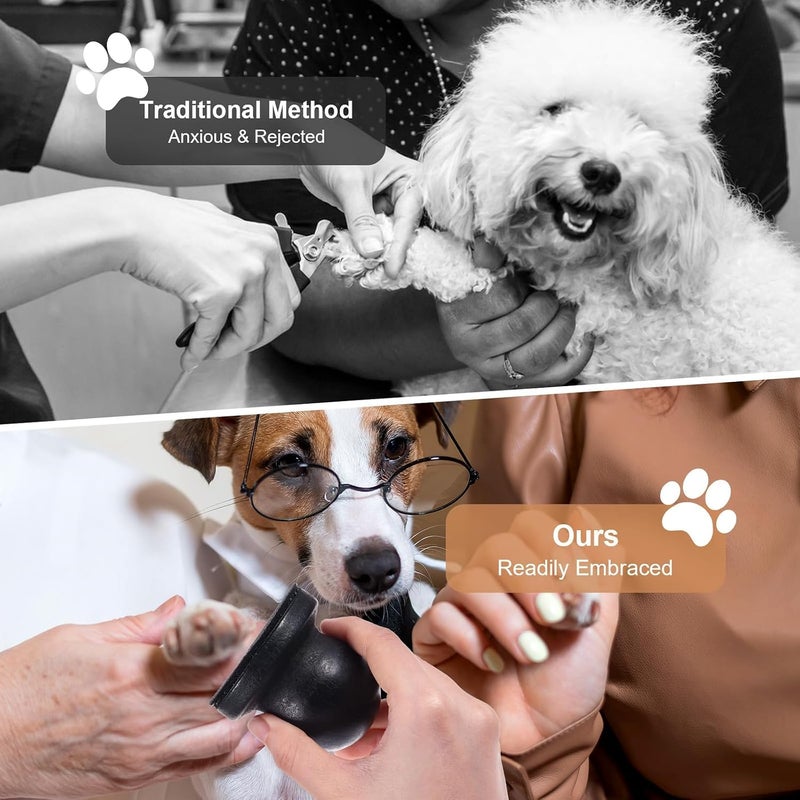 KASTWAVE Wooden Dog Nail Grinder with 6 Replaceable Sandpaper Blades, Quiet Pet Nail File and Polisher for Safe, Easy Grooming & Smooth, Scratch-Free Nails - Suitable for Dogs and Cats - Image 5