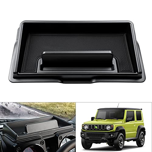 Autorder Center Console Dash Organizer for 2019-2022 2023 2024 2025 Suzuki Jimny JB64 JB74 Accessories Dashboard Insert Tray with Cellphone Holder Storage Box with Anti-Slip Mat - Image 1
