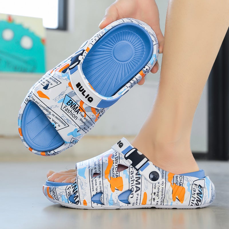 Children'S Shoes, Couple'S Beach Shoes, Unisex Sandals, Summer Outdoor Non-Slip Parent-Child Shoes, Clogs - Image 1