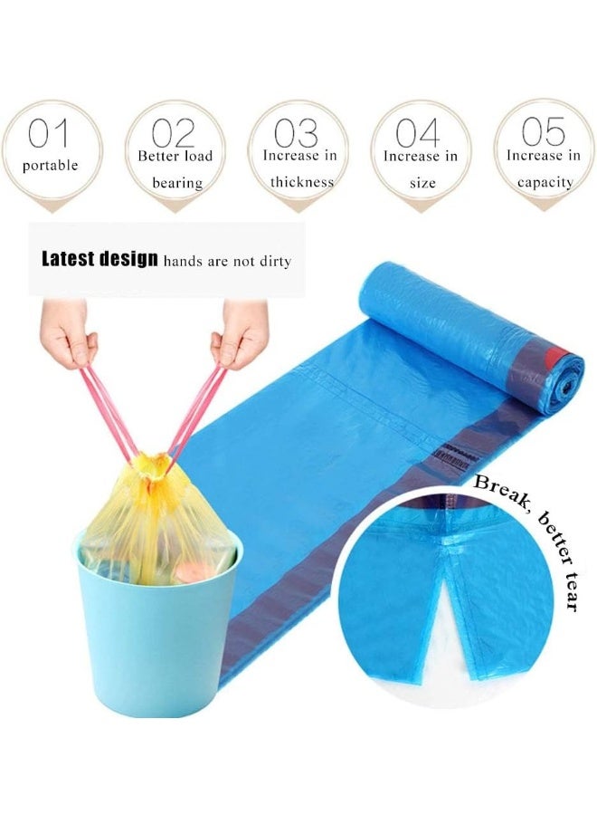 Trash Bags, 50X45Cm Garbage Bags With Handle, 5 Rolls 50 Bags Bulk Can Liners - Image 2