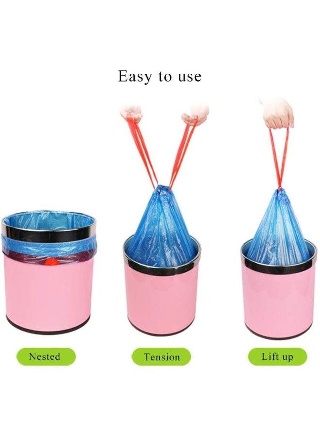 Trash Bags, 50X45Cm Garbage Bags With Handle, 5 Rolls 50 Bags Bulk Can Liners - Image 4