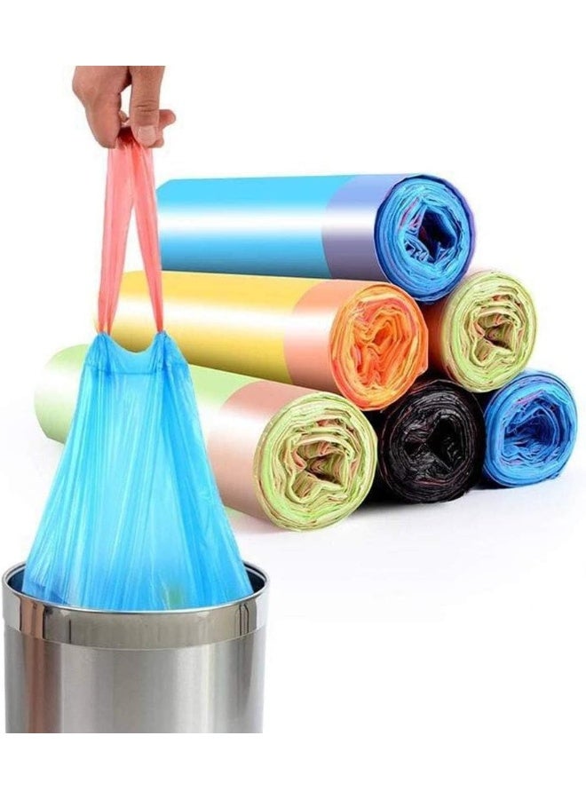 Trash Bags, 50X45Cm Garbage Bags With Handle, 5 Rolls 50 Bags Bulk Can Liners - Image 1